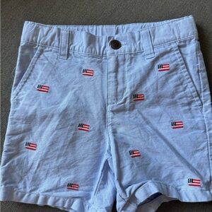 JANIE AND JACK Light Blue Embroidered Flag Kids 3T Shorts